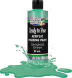 POURING MASTERS Seaglass Green Acrylic Ready to Pour Pouring Paint - Premium 8-Ounce Pre-Mixed Water-Based - for Canvas, Wood, Paper, Crafts, Tile, Rocks and More
