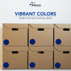 Perco Dark Blue 3-Inch Round Circle Dot Sticker Labels - Multi-Roll Pack (3 Rolls, 500 Labels Each) - Permanent Adhesive, Vibrant Colors, Strong Hold - Perforated for Easy Use - Made in USA