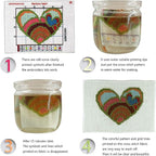 Dimensean Stamped Cross Stitch Kits Full Range of Embroidery Patterns Starter Kits for Beginners Adult or Kids DIY Cross Stitches Needlepoint Kits 11CT-Colorful Flowers on The Table 18x18 inch