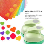UCEC Circle Hole Punch, Paper Punches for Crafting, 3/8+5/8+1 Inch Circle Punches, Heart Hole Punch, Shape Puncher Cutter for Paper Crafts Scrapbooking, 6Pcs