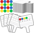 Seajan 3 Pcs Magnetic Paddle Set Education Dry Erase Double Side Handheld Answer Board with Magnetic Counters Discs Phonemic Awareness Phonics Games Toy for Students Kids Teaching Supply (Color)