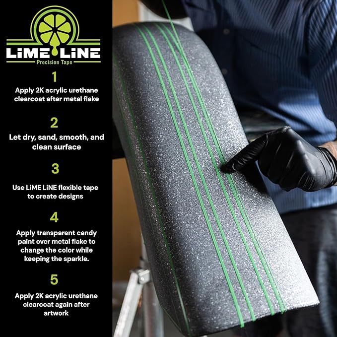 LiME LiNE Sprayable Metal Flake Paint Additive: Solvent Resistant Glitter for Automotive Custom Painting (Copper.)