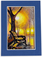 11x14 Mat for 8.5x11 Photo - Precut Bottle Blue Picture Matboard for Frames Measuring 11 x 14 Inches - Bevel Cut Matte to Display Art Measuring 8.5 x 11 Inches - Acid Free Pack of TEN MATS