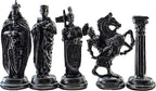Medieval British Army Antique Copper Metal Chess Set for Adults,Handmade Pieces and Natural Solid Wooden Chess Board with Storage Inside King 3.35inc