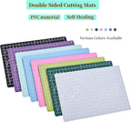 A5 Self-Healing Cutting Mat, Small Cutting Mat, Professional Double Sided Durable Cuttings Mats, Great for Hop Scrapbooking, Quilting, Fabric, Sewing Craft Projects (Green, A5)