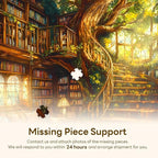 Round Puzzles for Adults 1000 Pieces, Hard Difficult Challenging Puzzles for Adults, Charming Bookstore Jigsaw Puzzles 1000 Pieces for Seniors, 3D Visual Flat Puzzle (26.6 x 26.6in)