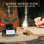 Wordsworth and Black Fountain Pen Ink Bottle (50 ml) Premium Luxury Edition, [Racing Green] Fountain Pens Bottled Ink; Classic Designed Bottle Smooth Flow 50 ml