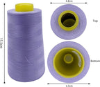 Tortoise 4 Cones of 3000 Yards Each Spool Thread for All Purpose, Serger, Overlock, Quilting, Sewing Machine - 100% Polyester, Light Purple