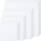 MYFAMIREA 16PCS Cross Stitch Fabric, 4 Sizes White Aida Cloth 14 Count Craft Embroidery Cloth Classic Reserve Cross Stitch for Home DIY Handmade Needlework Embroidery Decoration, 5.9 to 11.8 inch
