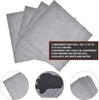PONO Premium Polypropylene 150' L x 15" W Absorbent Mat Roll Gray Heavy Weight Oil Absorbing Mats Universal Oil for Absorbing Oils, Water, Solvents, Coolants and More