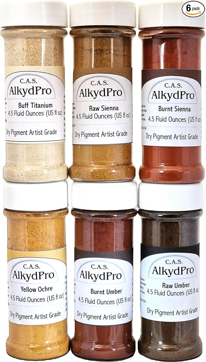 Pigment Earth Set 6 jars 4.5 fluid ounces