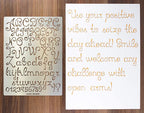 Aleks Melnyk No.44 Pyrography Stencils, Wood Burning 3 PCS Templates, Metal Letters Stencil for Engraving Wood and Patterns, Alphabet and Number, Lettering, Letting, Stainless Steel