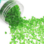 Crushed Glass for Resin Art - 3-6mm Light Green, 1.5lb | Broken Glass Pieces for Crafts, Vase Filler & Fire Pit Media | Decorative Stones