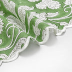Ridhi Sage Green Hand Block Print Napkins 18" x 18" Set of 4 Reusable Cotton Dinner Napkins for Weddings, Parties & Everyday Dining, Thanksgiving, Christmas, Fall