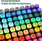 80 Colors Alcohol Markers Set, Dual Tips Blender Art Markers for Drawing Sketching Coloring Artist Pens and Underlining, Professional Permanent Sketch Marker for Kids Adult Coloring