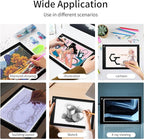 Light Box Drawing Pad A4, Tracing Board with Type-C Charge Cable and Brightness Adjustable for Artists, AnimationDrawing, Sketching, Animation, X-ray Viewing (A4-PS)
