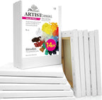 PHOENIX Stretched Canvas for Painting 6x8 Inch/14 Bulk Pack, 8 Oz Triple Primed 5/8 Inch Profile 100% Cotton White Blank Canvas, Small Framed Canvas for Oil Acrylic & Pouring Art