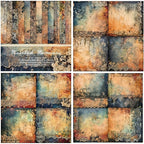 24 Sheets Decorative Scrapbooking Paper Pad 6x6 Craft Paper Single-Side Card Making Supplies for Junk Journal, Origami, Holiday Journaling