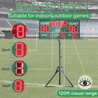 YZ LED Wireless Football Scoreboard, Electronic Scoreboard with Remote, Digital Scoreboard Football Score Keeper for Outdoor/Football Training/American Football Games/Rugby Ball