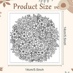 CHGCRAFT Flower Pile Polymer Clay Texture Sheets Flowers Silicone Texture Stamp Clay Texture Mat Modeling Pattern Pad Texture Sheets for Jewelry and Clay Earrings Tools, 5.5x5.5 inch