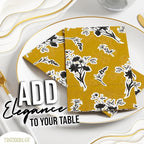 Trendables Floral Napkins for decoupage 200 Pcs 3 Ply floral paper napkins decorative Guest Towels Disposable Bathroom, Flower Design For Tea Party Decorations, Dinners & Weddings