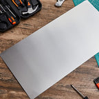1 Pcs 430 Stainless Steel Sheet Metal 12 x 2 Inches 24GA Metal Plates Panel #4 Brushed Finish Magnetic Mount Board Wall Food Truck Restaurant Crafting Kitchen Floor Trailer Garage Gym