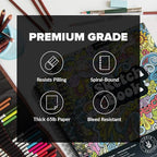Marker Sketch Book Pack, 9 x 12 Inches Spiral-Bound Sketchpad, 2 Pads, 100 Sheets, 65lb Paper for Drawing and Markers, Ideal for Adults and Artists