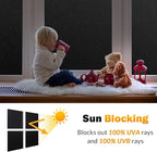 rabbitgoo Blackout Window Film, Sun Heat Blocking Privacy Cover for Glass, Removable Opaque Room Darkening Dark Black Out Window Covers Tint Shades for Home Day Sleep Light Blocker 29.5 x 78.7 Inches