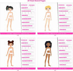 Fashion Angels Sticker Stylist 12544, Fashion Design Sticker by Number Activity Book, For Kids 6 and Up