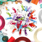 DOITEM 31 Yards 10 Pieces Sewing Zippers #3 Nylon Coil Zippers 10 Colors Assorted Zipper for Sewing with 40 Zipper Sliders for DIY Tailor Sewing Crafts Supplies,