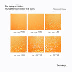 Hemway Polyurethane & Epoxy Resin Glitter 100g / 3.5oz Metallic Crystal Flake Additive for Flooring Jewelry Tumblers Glass Pigment - Super Chunky (1/8" 0.125" 3mm) - Fluorescent Orange