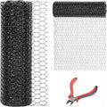 72'' x 150' Black Chicken Wire Fencing, 1 inch Chicken Wire and 20 Gauge Poultry Netting, Garden Mesh Fence Roll for Floral Arrangements/Crafts/Farm/Livestock/Pet Protection