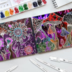 White Gel Pens 3-Pack - 0.6/0.8/1.0mm Fine to Bold Tips for Journaling & Art - Opaque Ink on Dark Paper, Holiday Cards & DIY Gifts