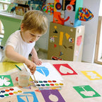 24 Pieces Stencils for Kids,Large Drawing Stencils Chalk Template,8 Inches Washable Shape Template Kit for Crafts,Painting Drawing for Kids Toddlers Preschool(Ocean, 8 inch)