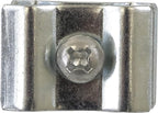 Gridwall Joining Clip Connectors for Grid Panels, Powder-Coated or Chrome Plated Steel (Quantity 20) (20, Chrome)