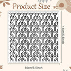CHGCRAFT Geometry Polymer Clay Texture Sheets Line Art Silicone Texture Stamp Repeating Seamless Pattern Modeling Pattern Pad for Jewelry and Clay Earrings Tools, 5.5x5.5 inch