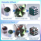 LET'S RESIN Chameleon Flakes, Resin Supplies -Intense Color Shift Pigment Powder for Resin Molds/Tumblers, Chrome Powder Pigment for Christmas Nail Art/Paint/Soap Making
