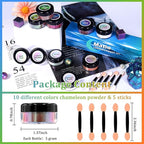 Matio Chameleon Mica Powder,10 * 5g Chrome Powder, 5 Pearlescent Effect Color Shift Pigment & 5 Chameleon White Mica Pigment Set for Epoxy Resin,Soap Candle,Nail Art,Makeup,Bath Bombs, Painting, Slime