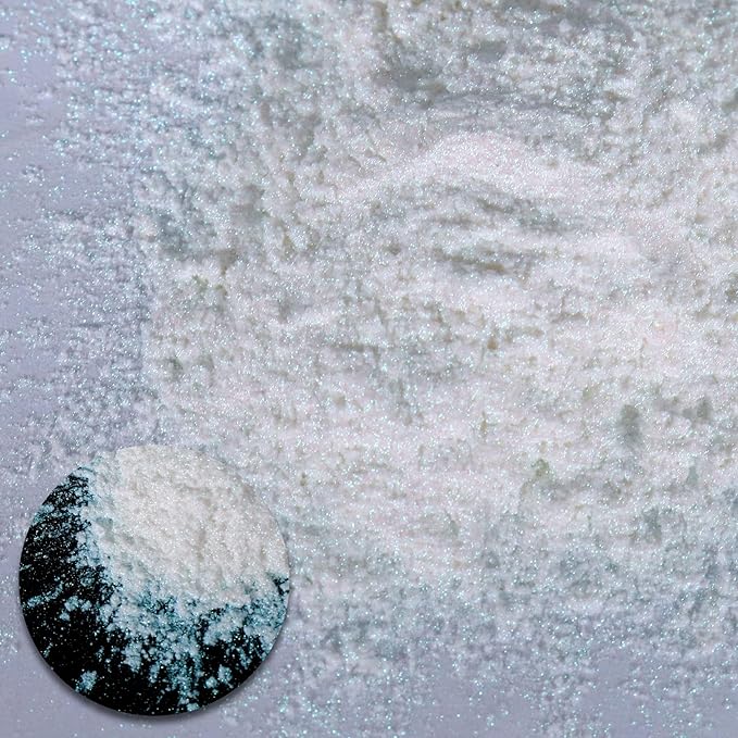 Ceya Interference Mica Powder, 1.8oz/ 50g Ghost Aqua Chrome Nail Powder, Cosmetic Grade Pearlescent Effect Color Shift Pigment for Epoxy Resin, Makeup, Nail Polish, Soap Dye, Candle Making, Slime