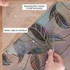 DKTIE Window Privacy Film Frosted Glass Static Cling UV Sun Blocking Heat Control Window Tint Day and Night Insulation Home Bathroom Door Decorative (S166, 23.6'' x 118.1'')