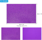 PATIKIL 2mm(1/10") Thick Non Adhesive Glitter Foam Sheet 16x24inch(40x60cm) Light Purple, EVA Shiny Foam Board for Craft, 6 Pcs