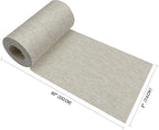 KING MOUNTAIN Linen Fabric Iron-on Repair Patch, Inside&Outside Fabric Repair Patch, 3"x60" with Backing Glue Linen Repair Decorative Patch kit (Cream-Gray)