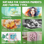 ESRICH Stretched Canvas for Painting 16x20 Inch, 6Pack Large Canvas for Painting, Primed Acid-Free Cotton Blank Canvases, Art Paint Canvases for Oil Paint,Watercolor,Acrylic Paint,Gouache and Tempera.