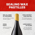 Blended Waxes, Inc. Bottle Sealing Wax, Pastille Wax Seal Beads For Wine, Beer, and Liquor Bottle Sealing, Seals Between 25-30 Bottles, 1 lb, Mustard
