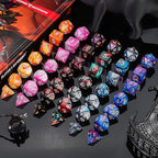 QMay DND Dice Sets - 6 X 7 Polyhedral Dice (42pcs) with 6 Drawstring Bags for Dungeons and Dragons, RPG, MTG,Role Playing Table Game