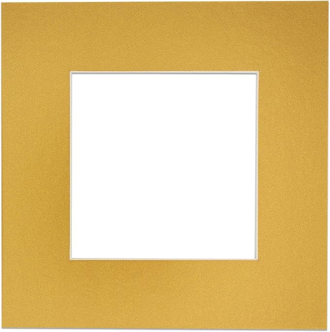 11x14 Mat for 8.5x11 Photo - Precut Metallic Gold Picture Matboard for Frames Measuring 11 x 14 Inches - Bevel Cut Matte to Display Art Measuring 8.5 x 11 Inches - Acid Free Pack of 25 MATS