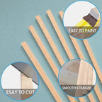 120Pcs Balsa Wood Square Dowels 1/4 x 1/4 x 12 inch DIY Sticks for Crafts Model Making (1/4"x12"-120pcs)
