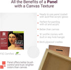 Ampersand Art Supply Wood Gesso Art Painting Panel: Canvas Texture, 3/8 Inch Depth, 9" x 12"