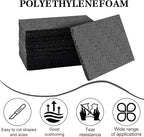 15 Pcs 12" x 8" x 0.5" Polyethylene Foam Thick Foam Sheet Firm Black Foam Padding PE Foam Packing Foam Pieces for Craft Shipping Moving