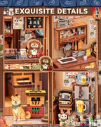 CUTEBEE Book Nook Kit - DIY Miniature House Japanese Izakaya, Dollhouse Kit for Adults and Teens, Booknook Tiny House Bookshelf Decor 3D Wooden Puzzle, Gifts for Family, Friends (Japanese Izakaya)